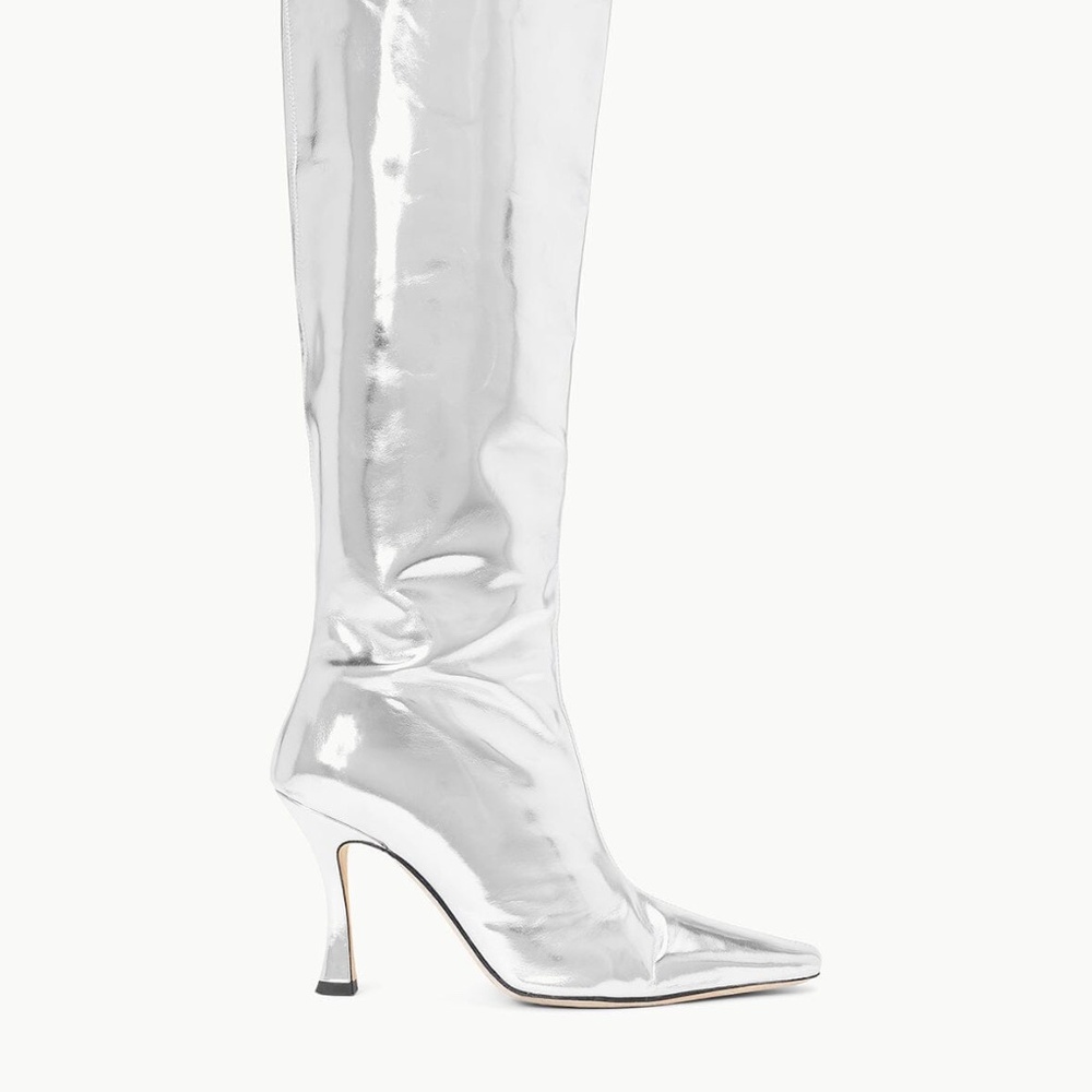 STAUD CAMI BOOT CHROME SILVER